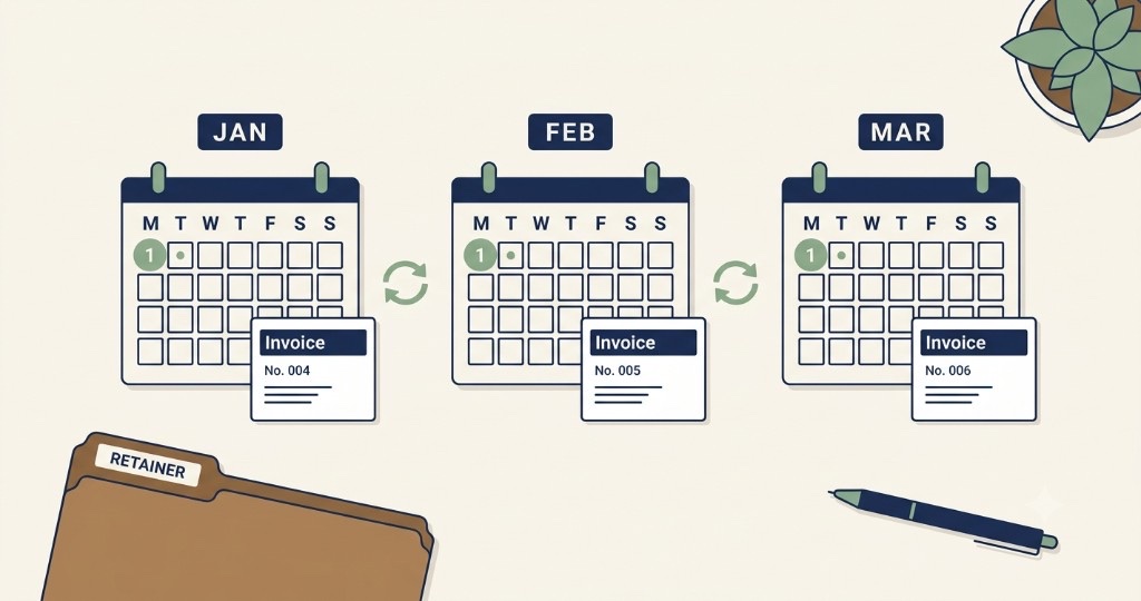 What is a recurring invoice? How retainers and subscriptions work
